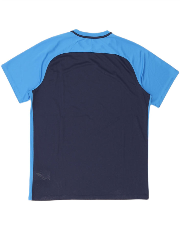 Camiseta masculina Nike Dri Fit Top 2XL azul marinho colorblock poliéster