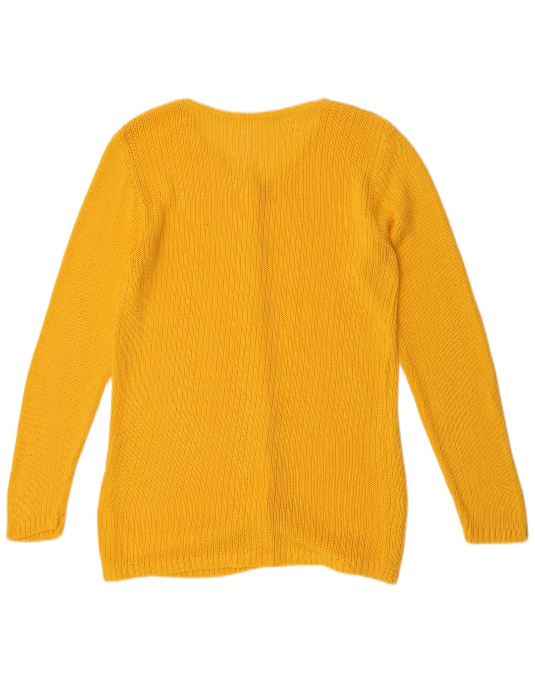 Suéter cardigã feminino VINTAGE UK 14 amarelo médio