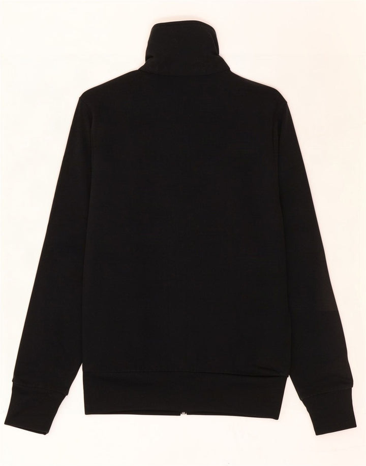 Adidas Womens Tracksuit Top Jacket UK 10 Pequeno Poliéster Preto