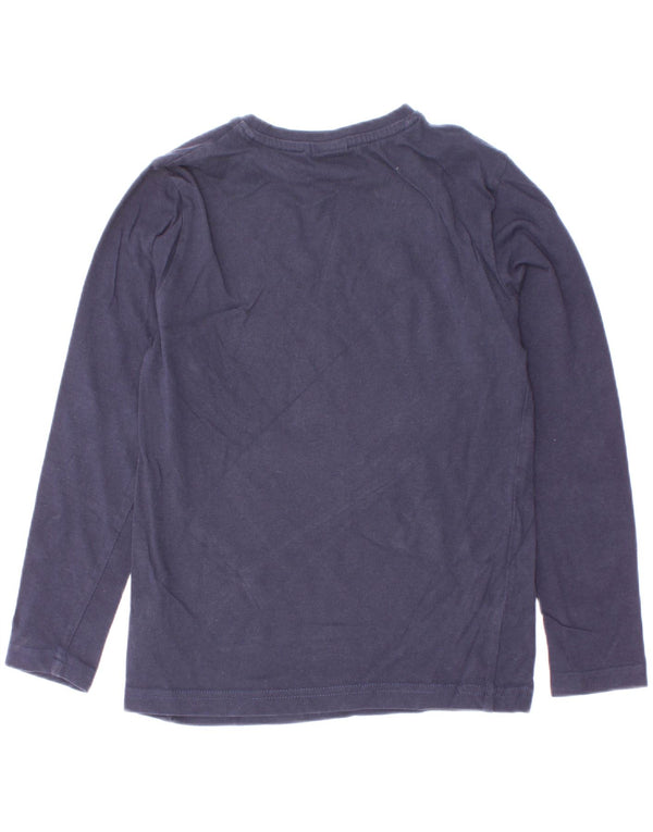 Hugo Boss Boys Graphic Top manga comprida 7-8 anos azul marinho algodão
