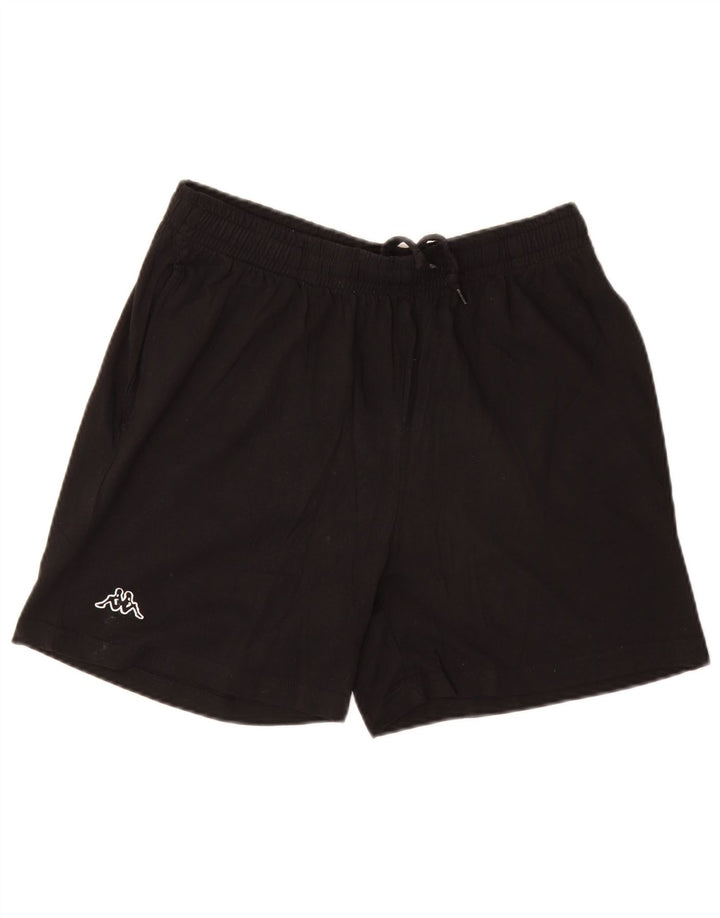 Kappa Mens Sport Shorts Grande Algodão Preto