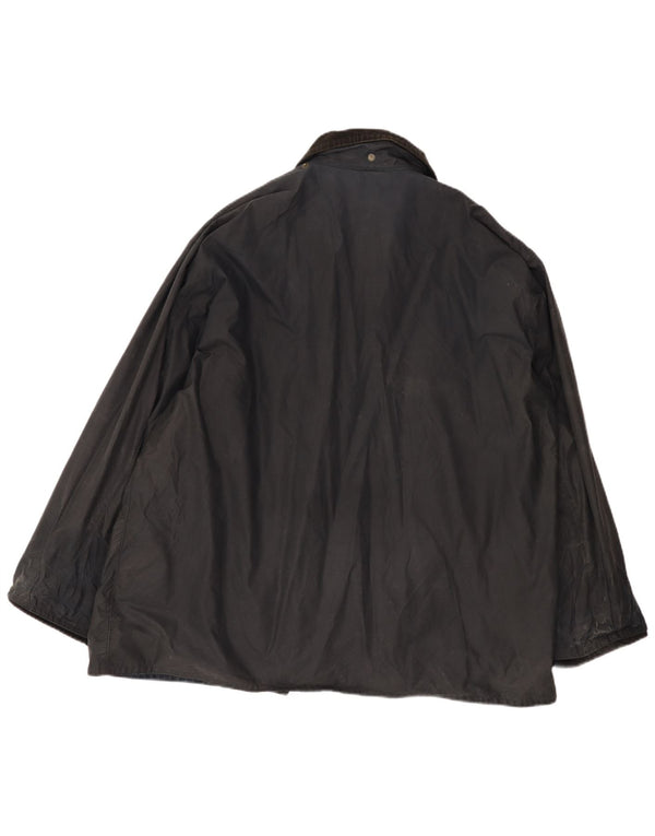 Jaqueta masculina Fermoy de algodão encerado UK 42 XL azul marinho