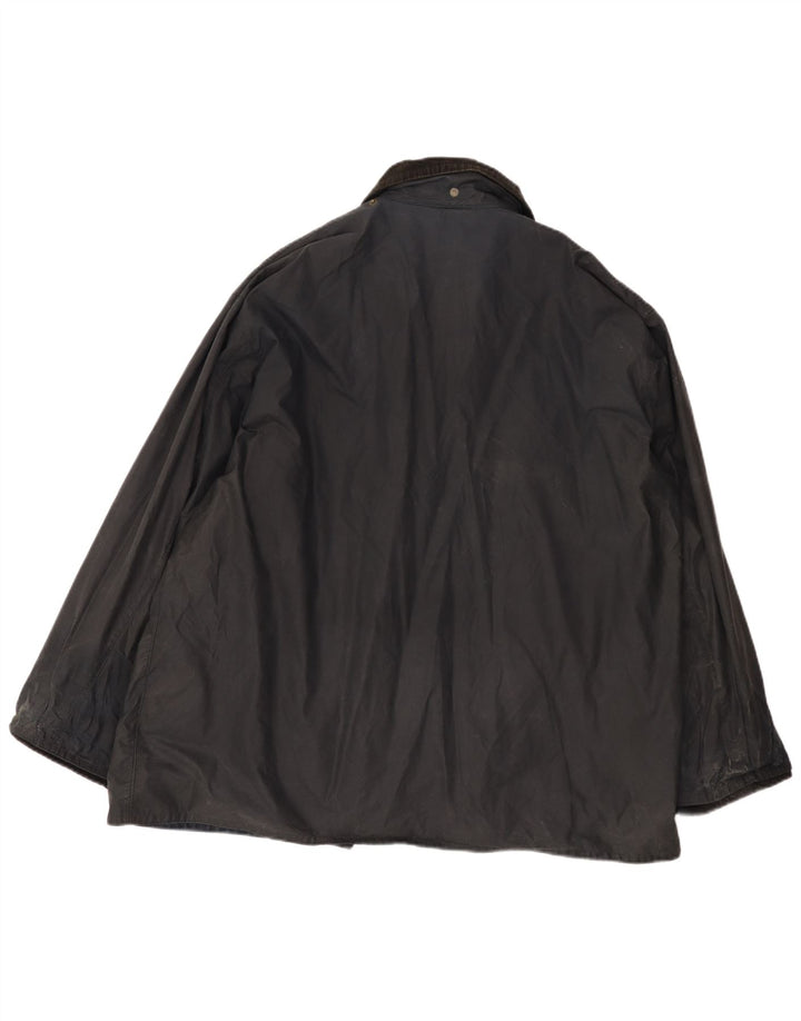 Jaqueta masculina Fermoy de algodão encerado UK 42 XL azul marinho
