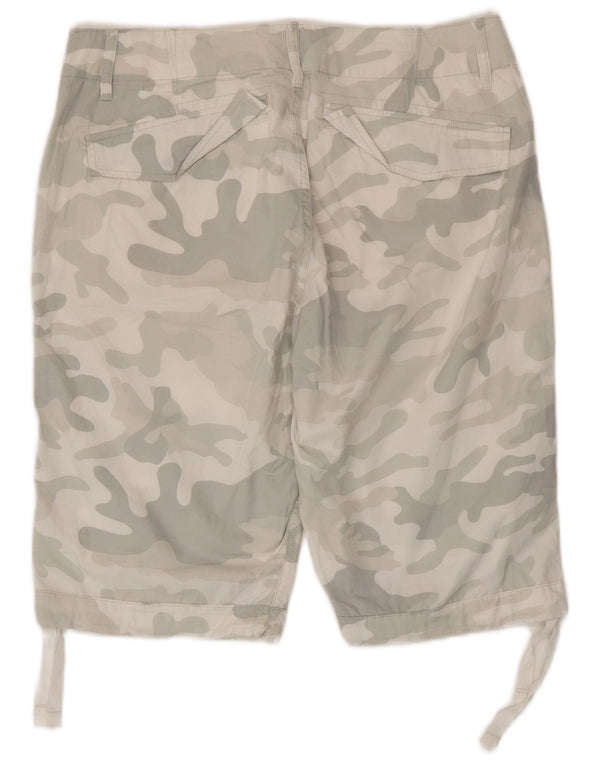 Shorts cargo masculino G-Star W33 algodão camuflado cinza médio