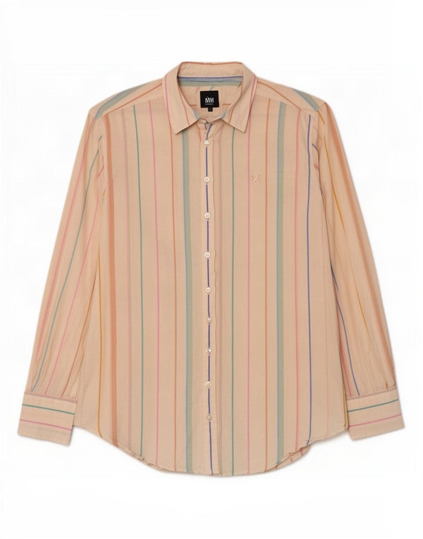 Crew Clothing Womens Shirt UK 14 Large White Pinstripe Cotton