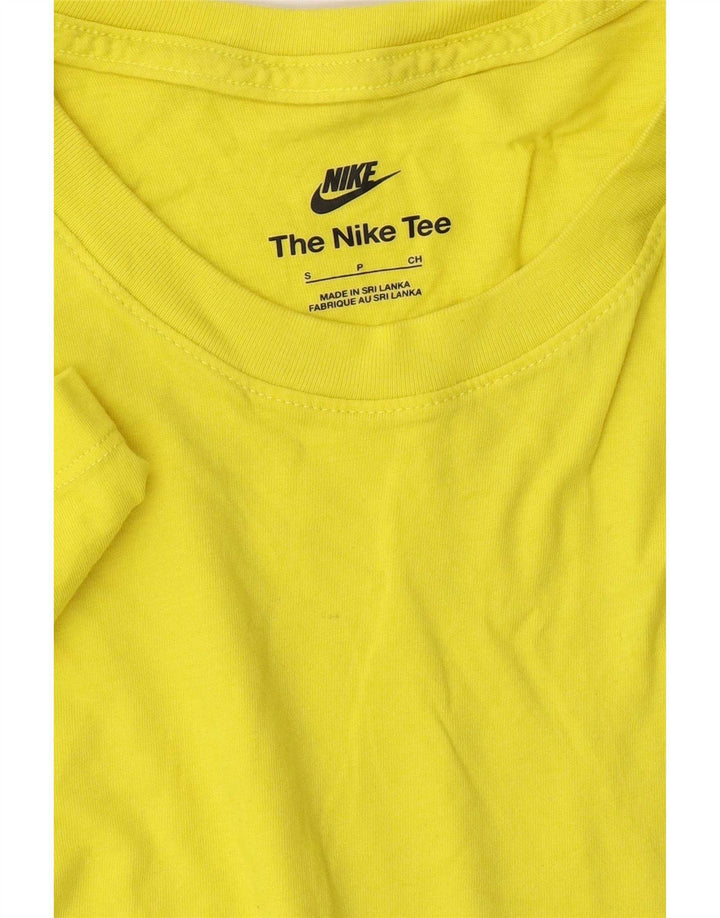 Nike Mens Camiseta Top Pequeno Amarelo