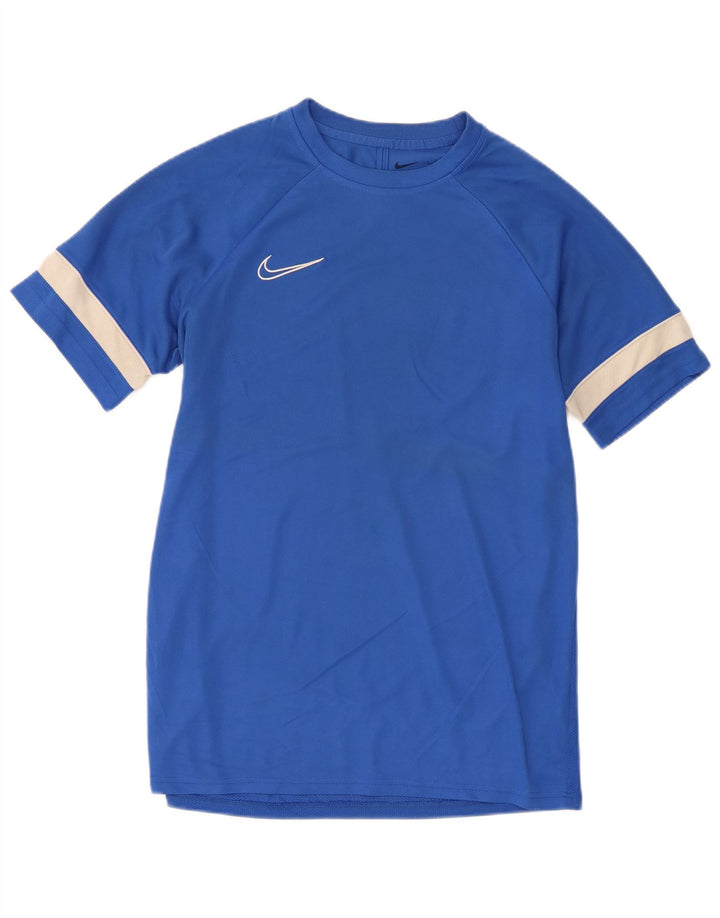Camiseta Nike Masculina Dri Fit Top Grande Azul Colorblock Poliéster