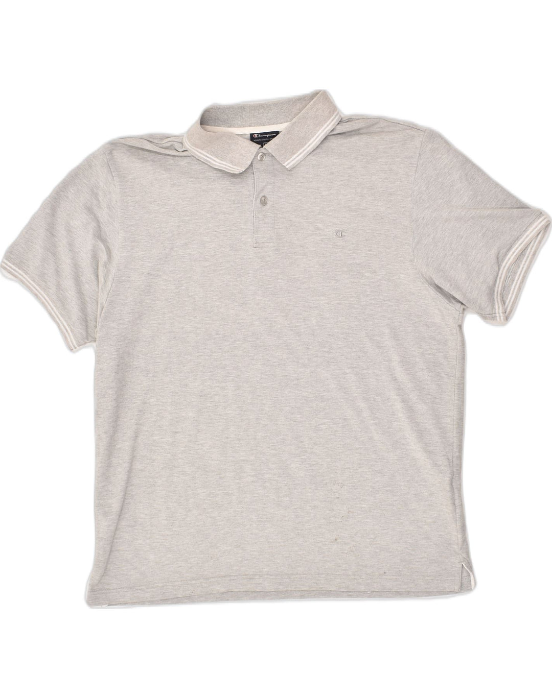 CHAMPION Mens Polo Shirt Large Grey Cotton | Vintage Champion | Thrift | Second-Hand Champion | Used Clothing | Messina Hembry 