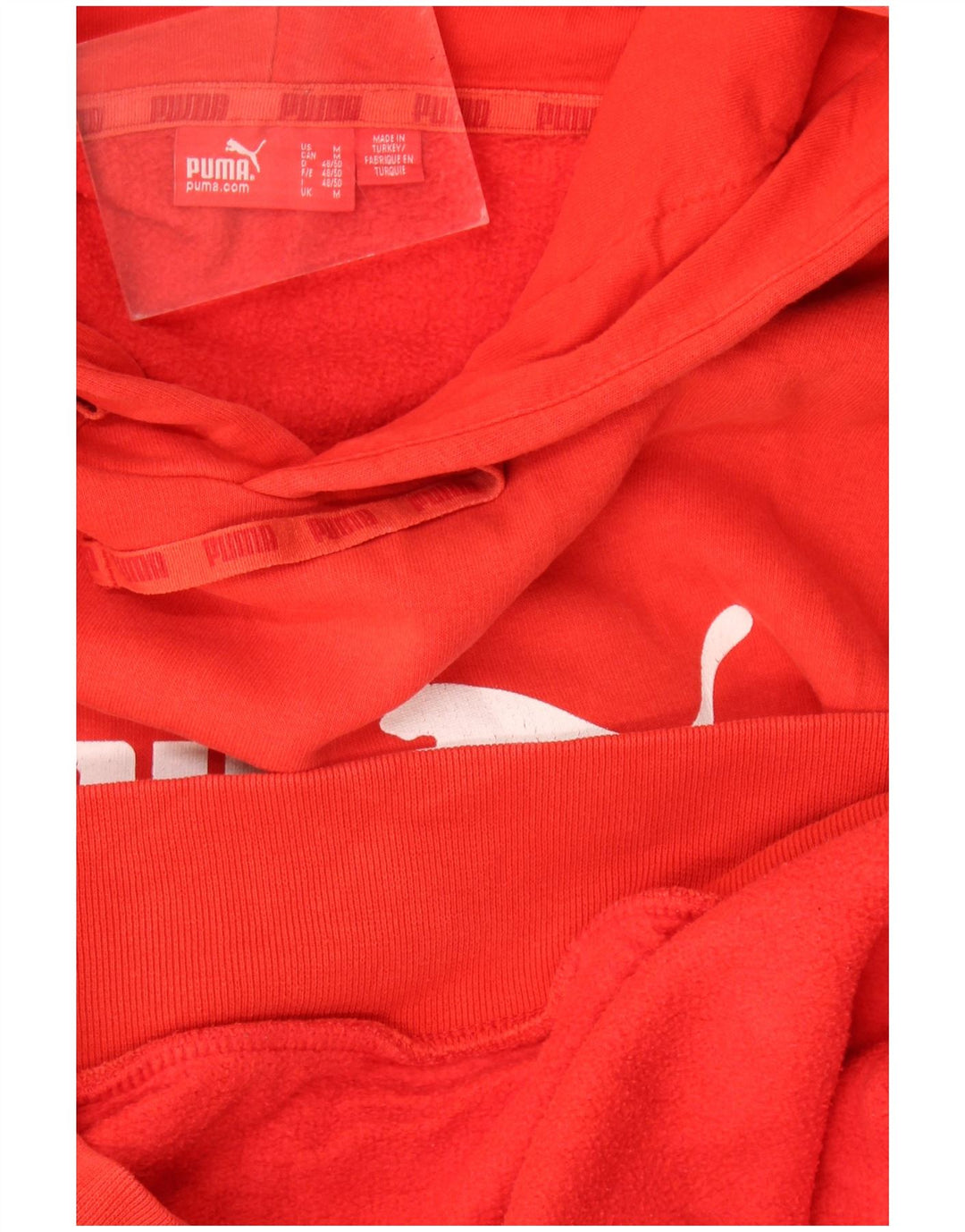 Puma Mens Graphic Hoodie Jumper Médio Vermelho