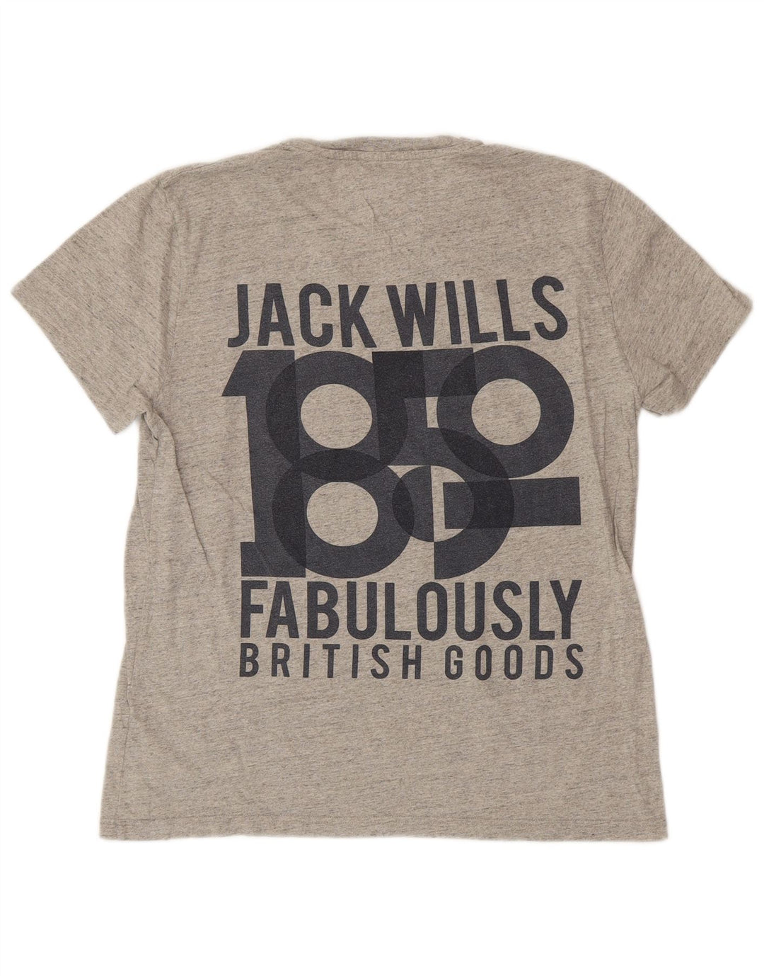 Camiseta gráfica masculina JACK WILLS algodão manchado cinza médio