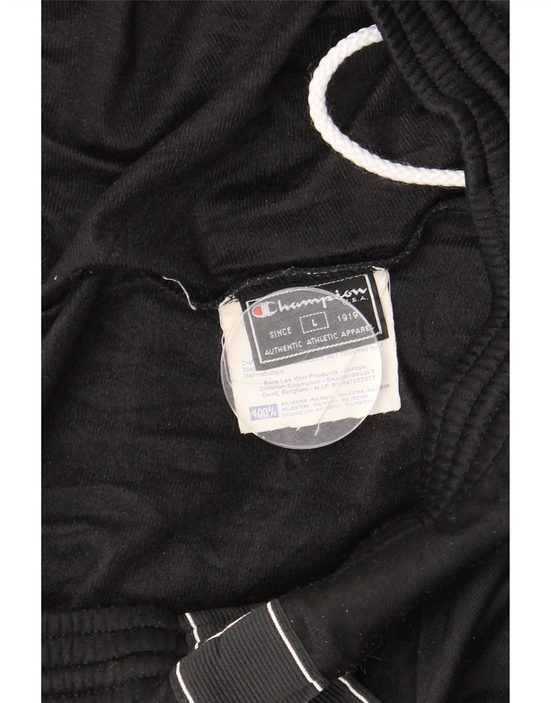 Calça de treino masculina CHAMPION grande poliéster preto