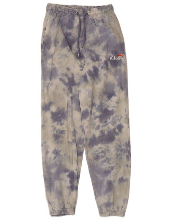 Calça de treino feminina Ellesse Joggers UK 6 XS azul tie dye algodão