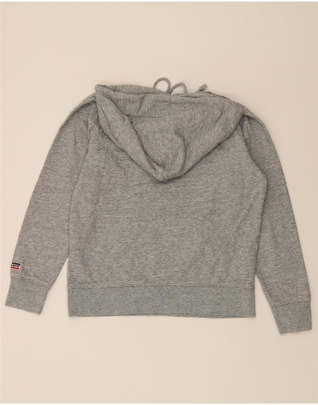 LEVI'S Mens Graphic Hoodie Jumper XS Grey Flecked Cotton Vintage Levi's and Second-Hand Levi's from Messina Hembry 