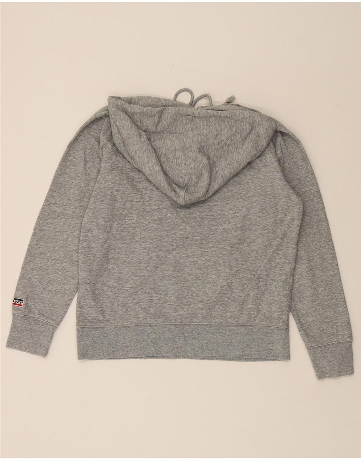 LEVI'S Mens Graphic Hoodie Jumper XS Grey Flecked Cotton Vintage Levi's and Second-Hand Levi's from Messina Hembry 