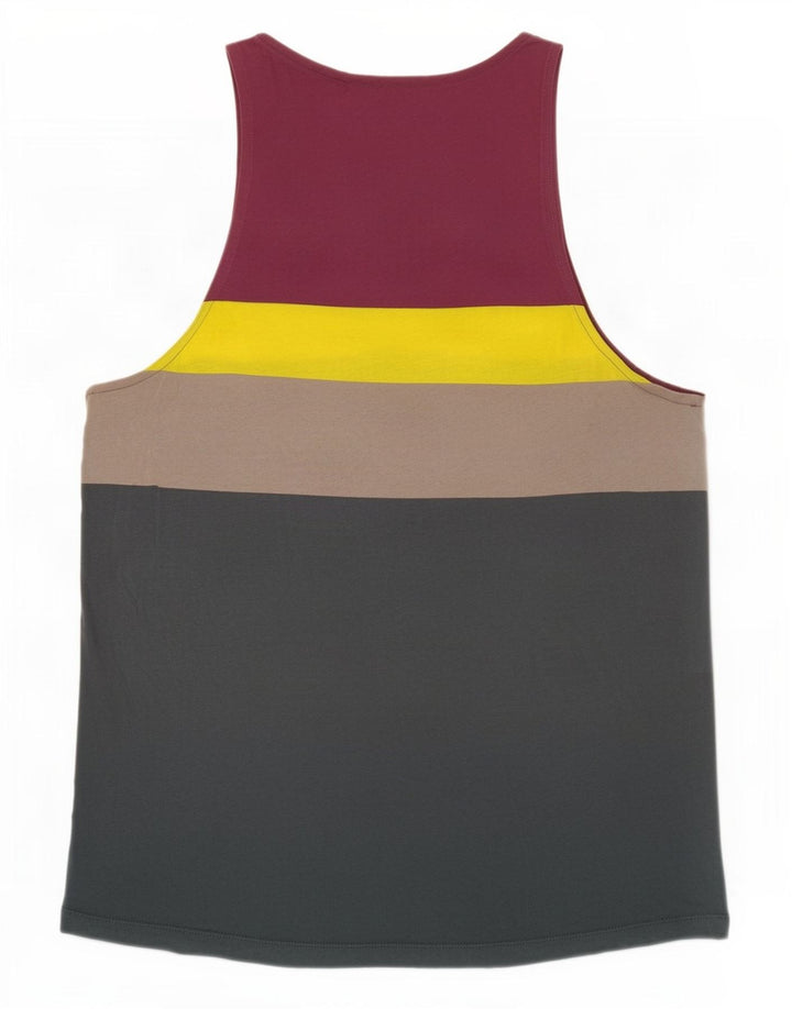 Cos Mens Colete Top Médio Multicolorido Colorblock Algodão