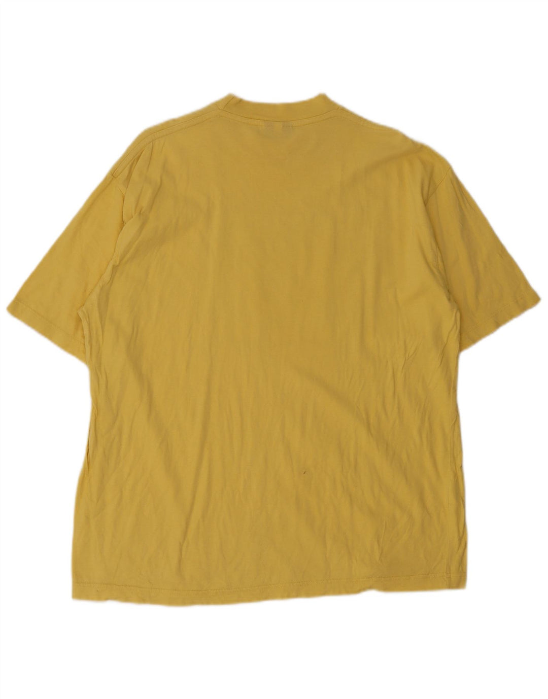 Camiseta gráfica masculina Stefanel Top grande algodão amarelo
