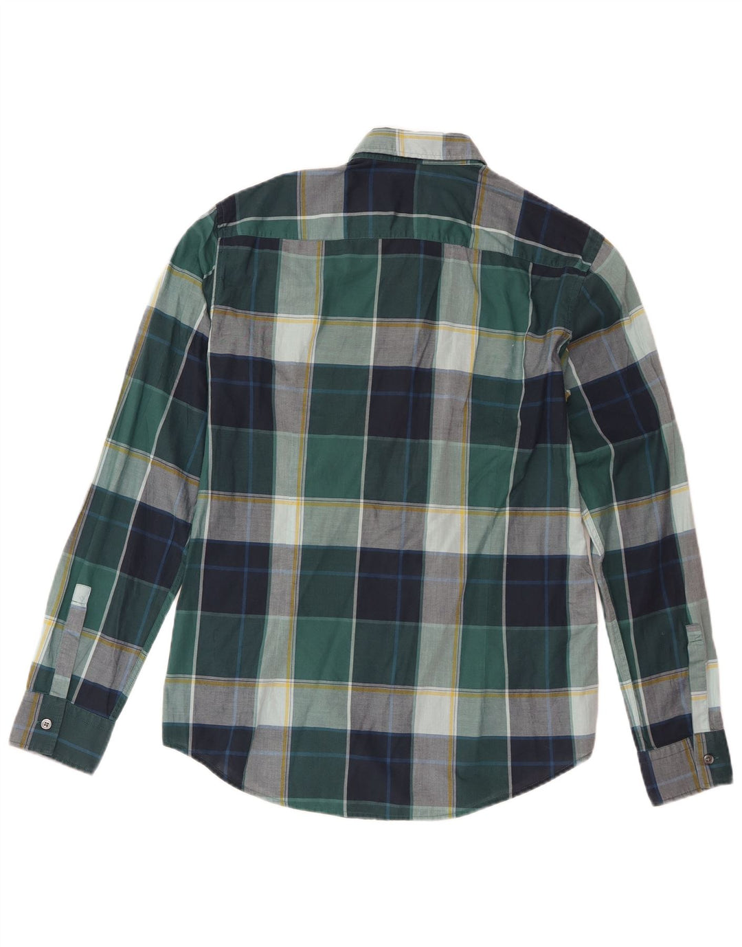 Camisa masculina Slim Fit Hugo Boss algodão xadrez verde médio