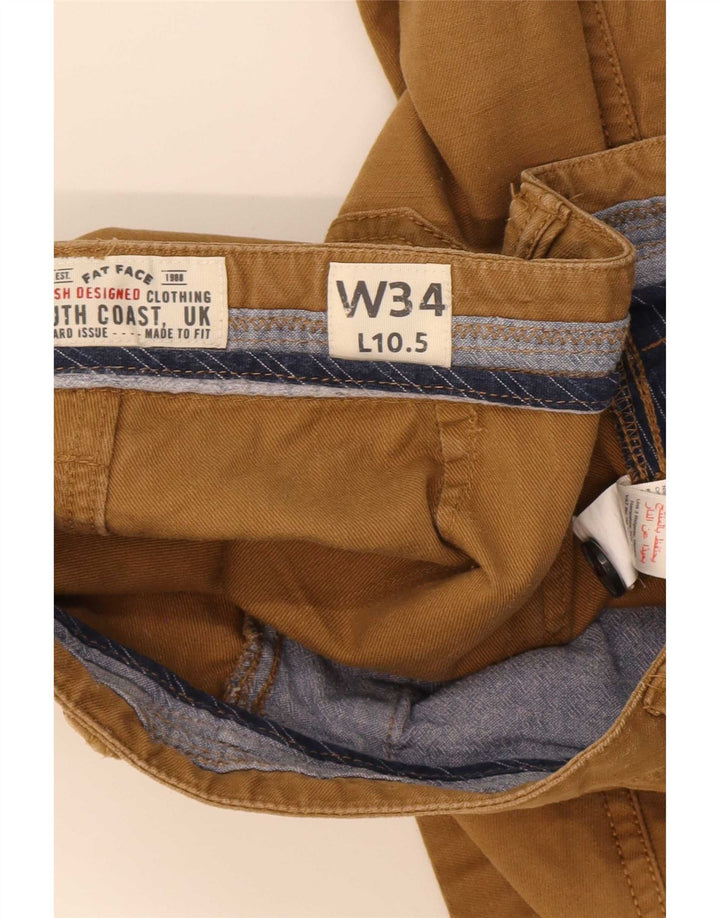 Shorts Chino Masculino Fat Face W34 Algodão Bege Grande