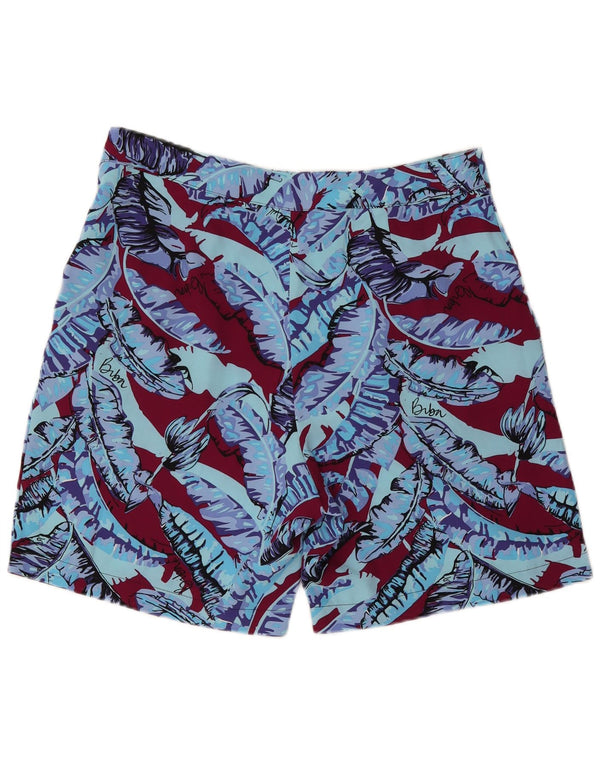 Biba Womens Pegged Casual Shorts UK 14 Grande W32 Borgonha Floral Poliéster