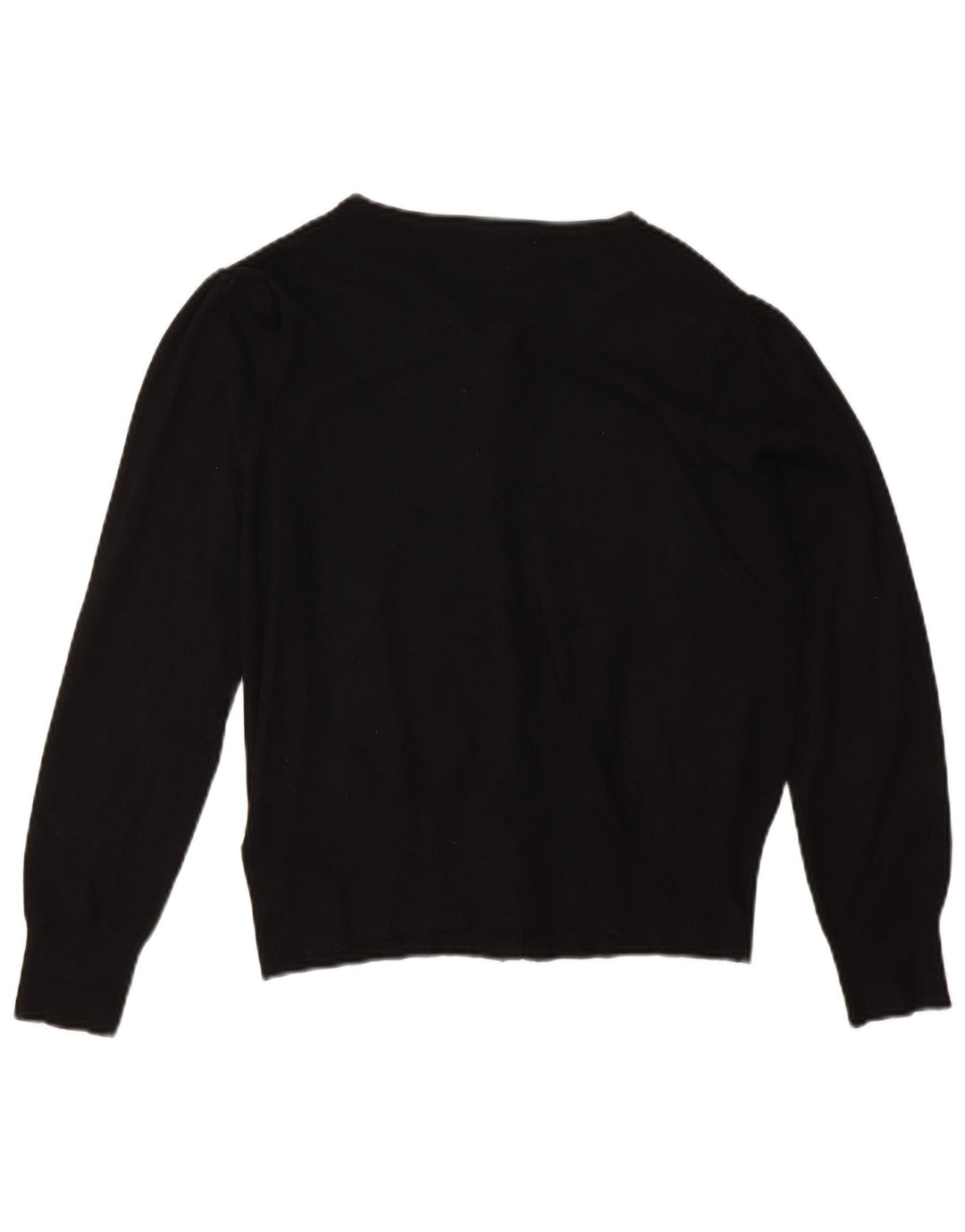 Suéter cardigã feminino Marks & Spencer UK 14 grande viscose preta