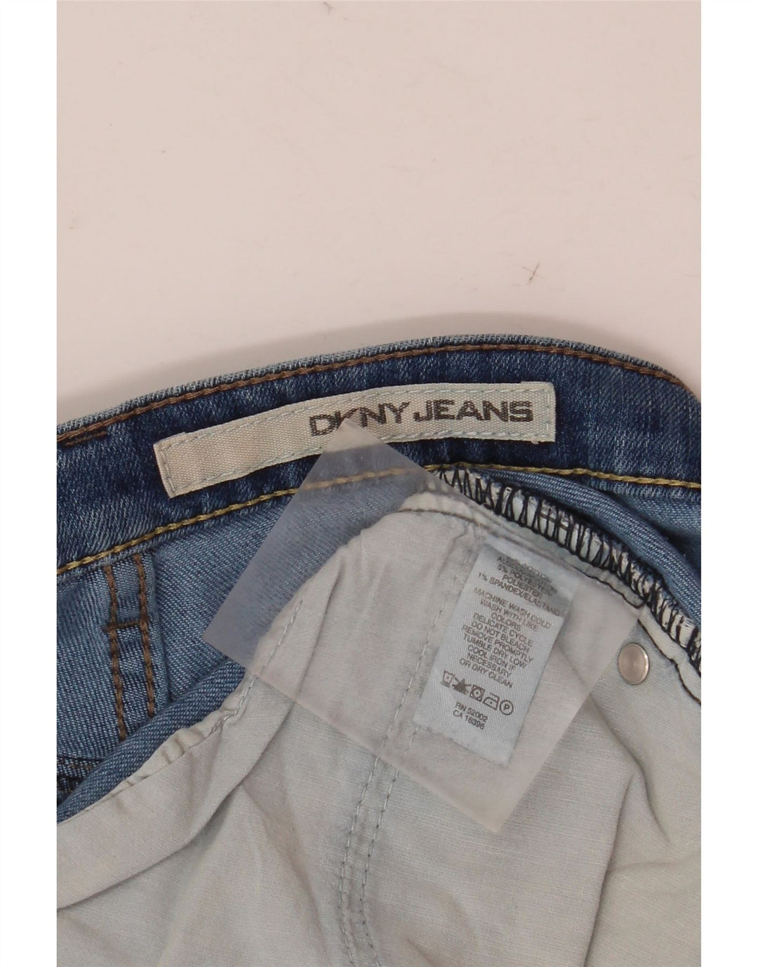 Calça jeans feminina Dkny Soho Flared W32 L32 azul algodão