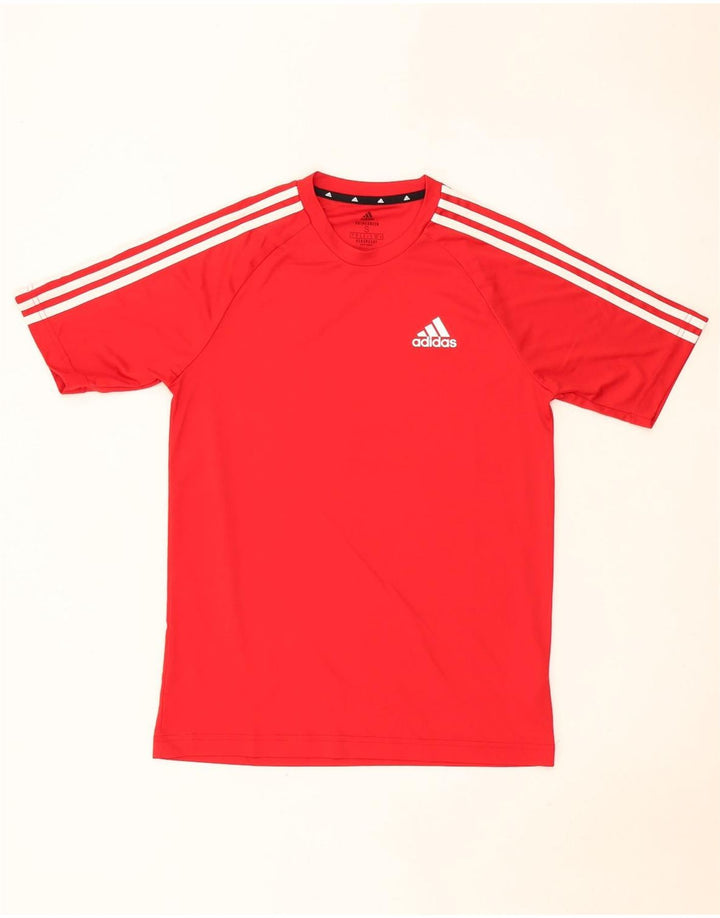 Adidas Mens Aeroready Camiseta Top Pequeno Poliéster Vermelho