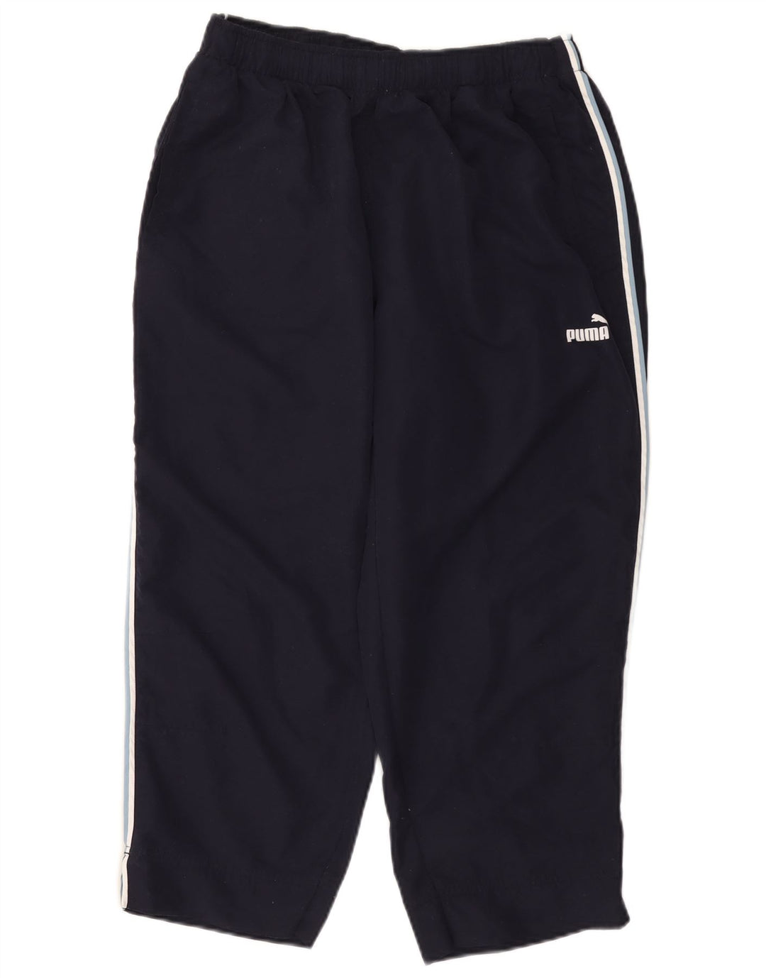 Calça de treino masculina Puma grande poliéster azul marinho