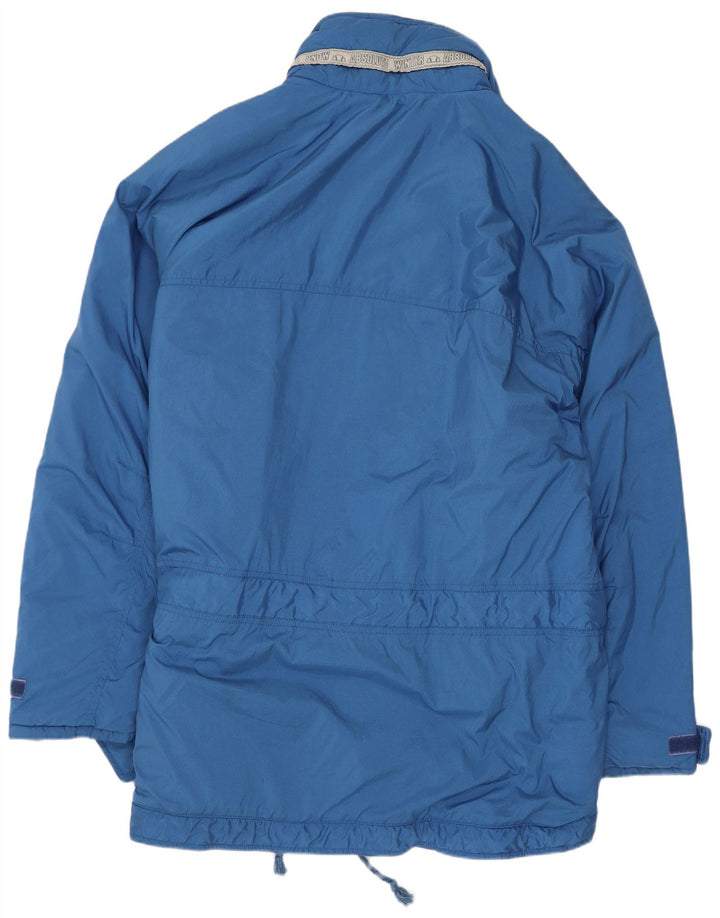 Ellesse Mens Hooded Padded Coat UK 44 2XL Blue Polyamide