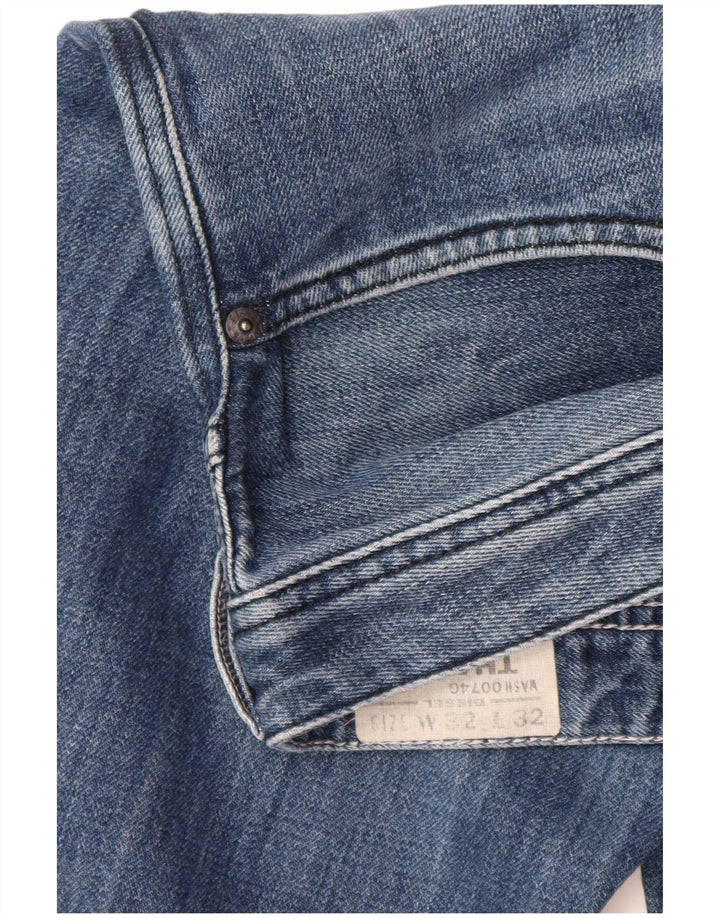 Diesel Mens Slim Jeans W32 L32 Azul Algodão