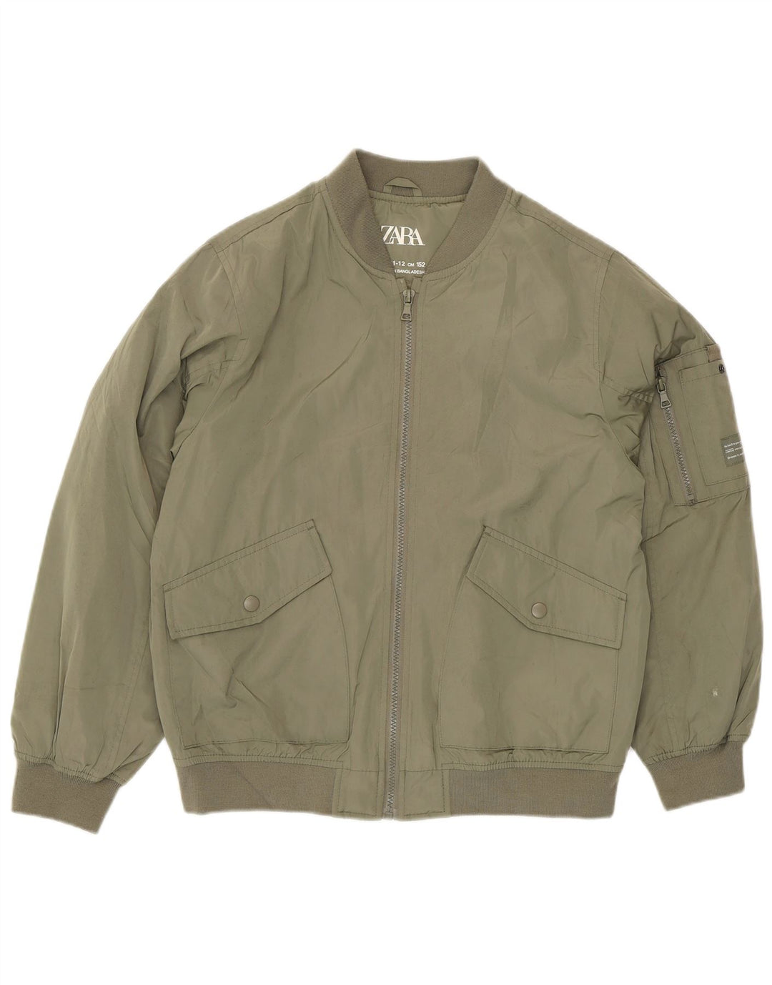 Jaqueta bomber Zara Boys 11-12 anos cáqui poliéster