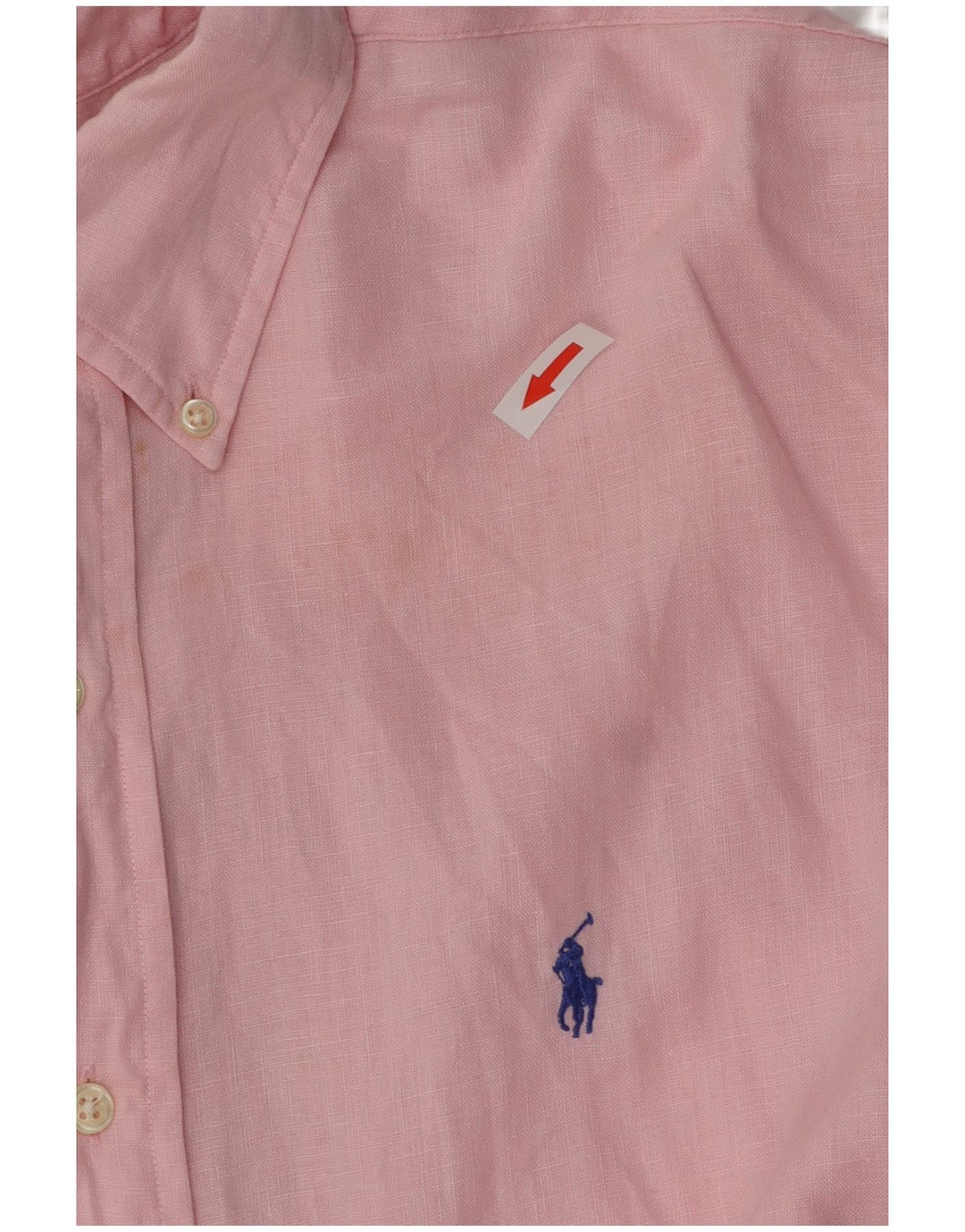 POLO RALPH LAUREN Camisa masculina Blake Oversized XL linho rosa