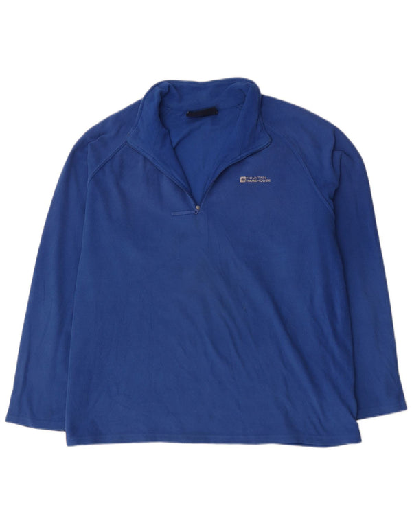 Mountain Warehouse Mens Zip Neck Fleece Jumper XL Blue Polyester