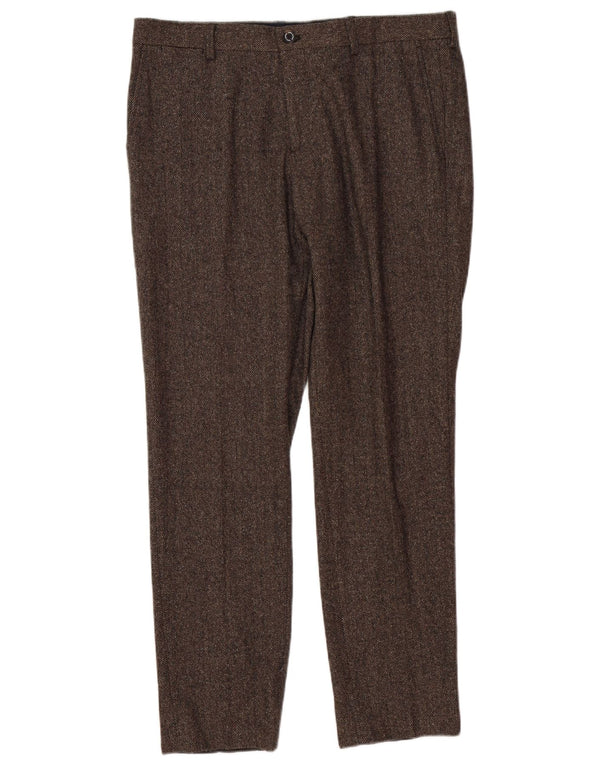 Tommy Hilfiger Mens Straight Suit Calças IT 52 XL W38 L31 Marrom