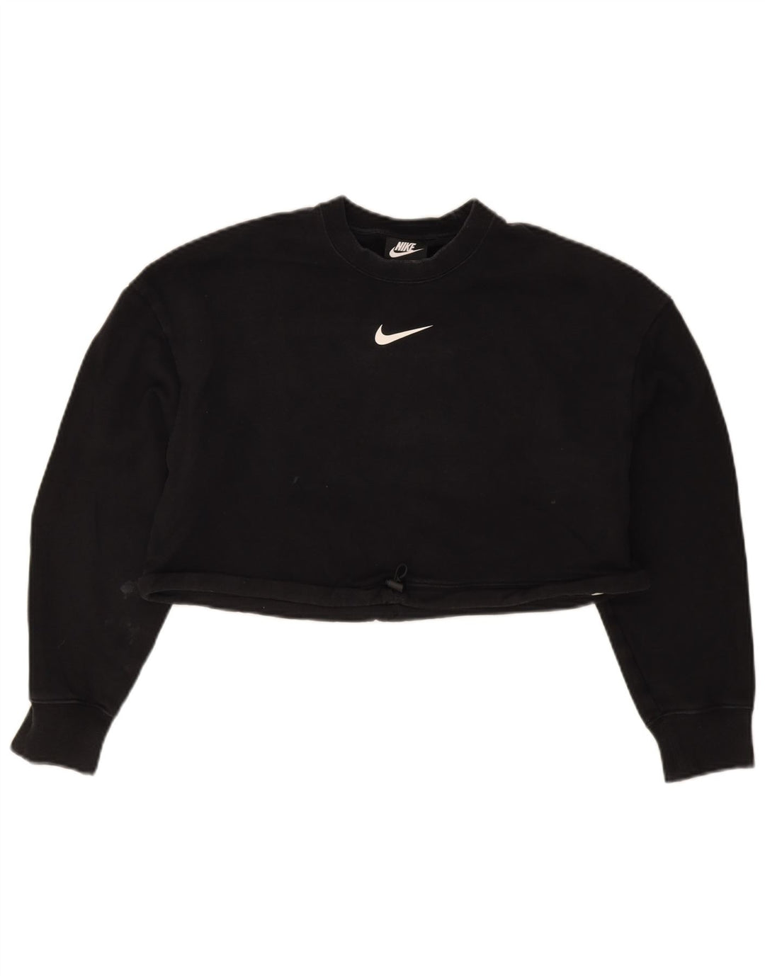 Moletom Nike Feminino Graphic Crop Jumper UK 12 Médio Algodão Preto