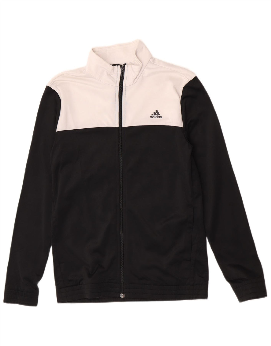 Casaco de treino à prova de vento Adidas Boys 14-15 anos preto colorblock