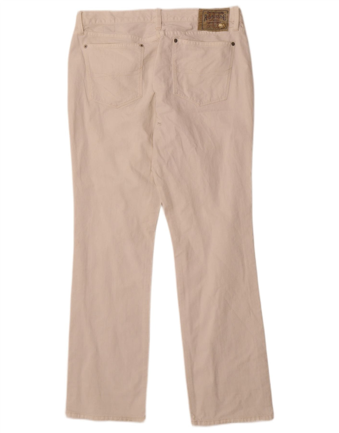 Jeans retos femininos RALPH LAUREN W32 L31 algodão branco