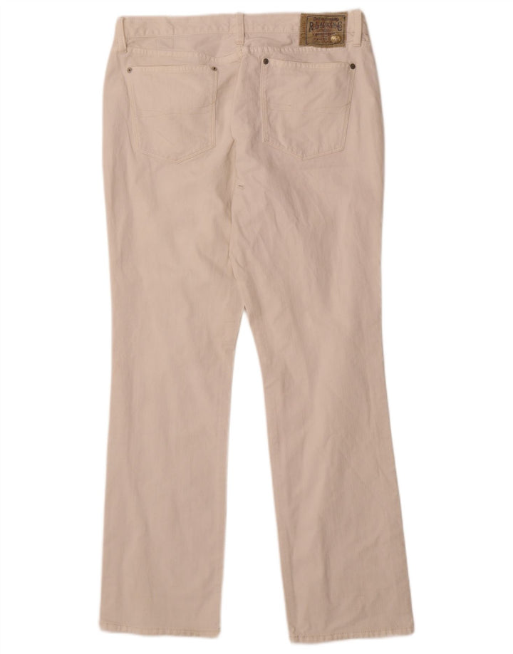 Jeans retos femininos RALPH LAUREN W32 L31 algodão branco