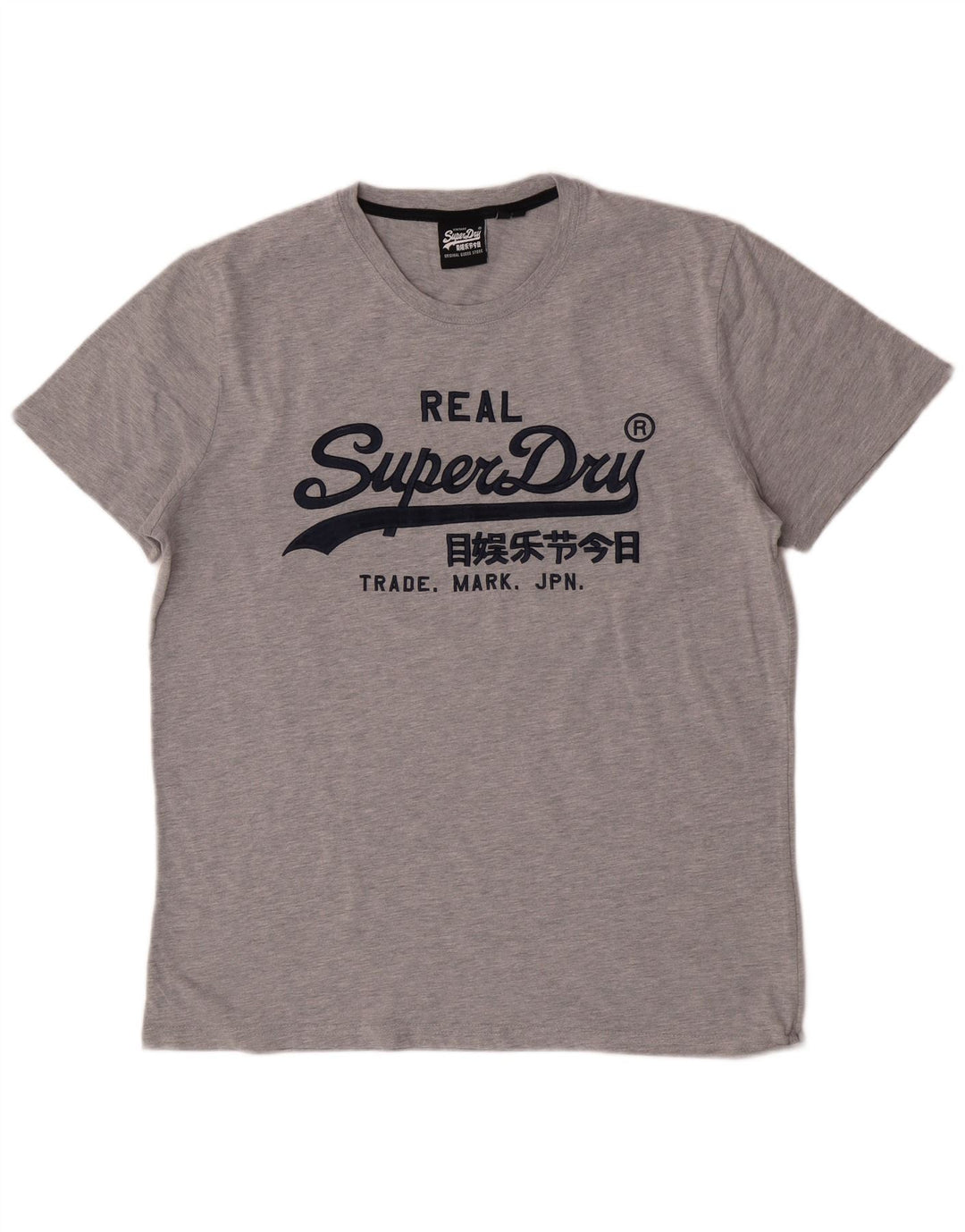 Camiseta gráfica masculina Superdry Top 2XL algodão cinza