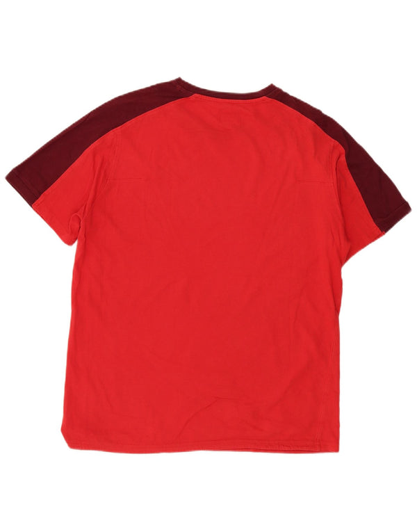Camiseta masculina Umbro grande bloco colorido vermelho