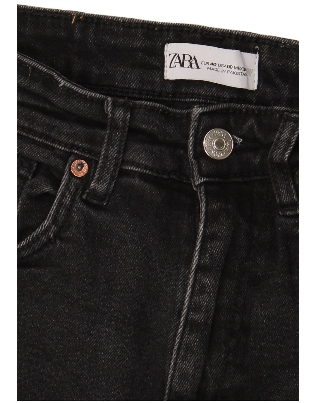 Zara Jeans Skinny Feminino EU 40 Médio W30 L26 Preto