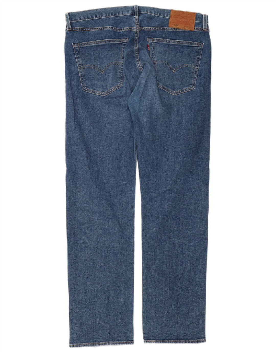 Levi's Masculino 501 Straight Jeans W36 L32 Azul Algodão