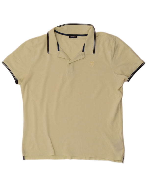 Camisa pólo masculina Blauer XL algodão amarelo