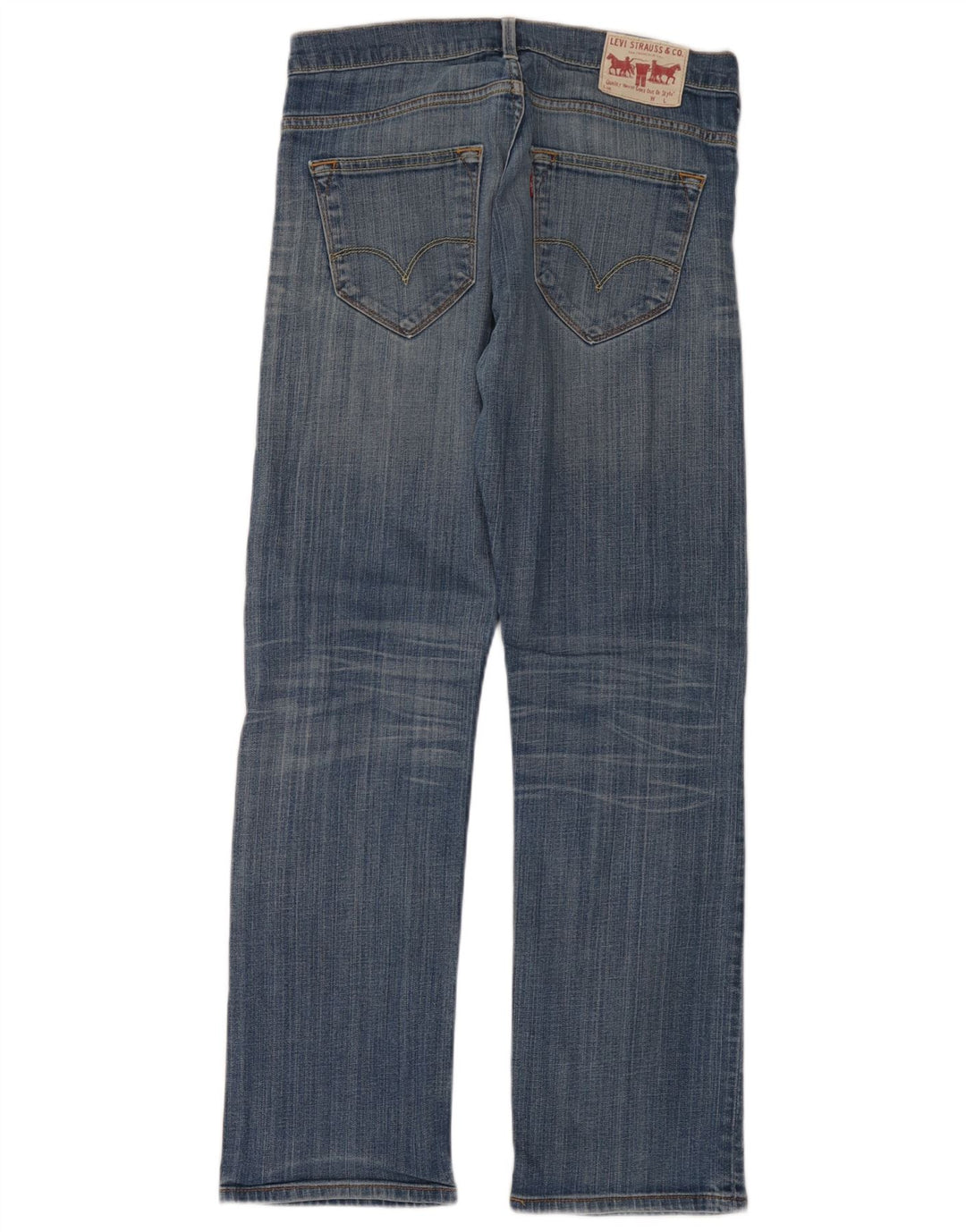 Calça jeans reta masculina Levi's W32 L32 azul algodão