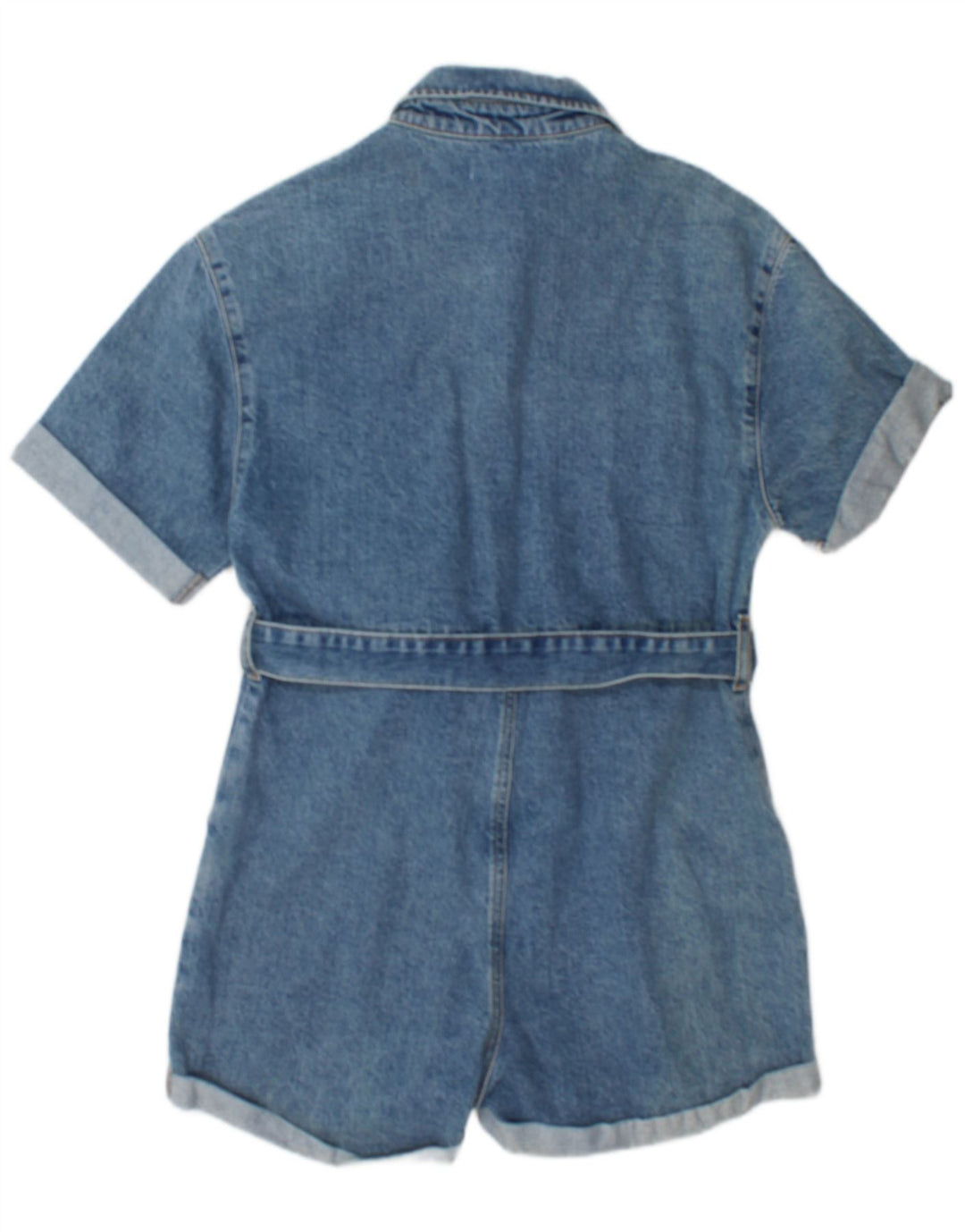 Macacão jeans feminino Topshop Reino Unido 10 algodão azul pequeno
