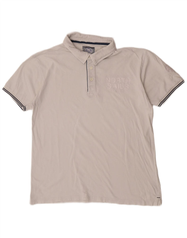 Camisa polo masculina North Sails 2XL algodão branco
