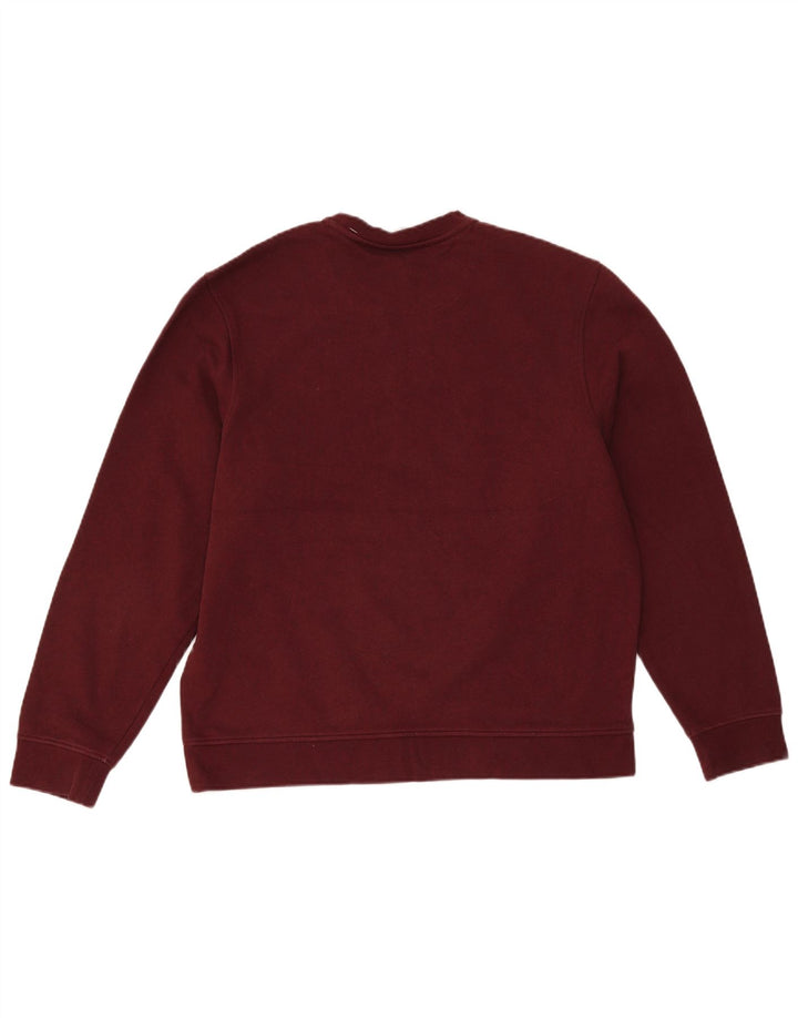 Moletom masculino Lacoste tamanho 6 XL algodão borgonha