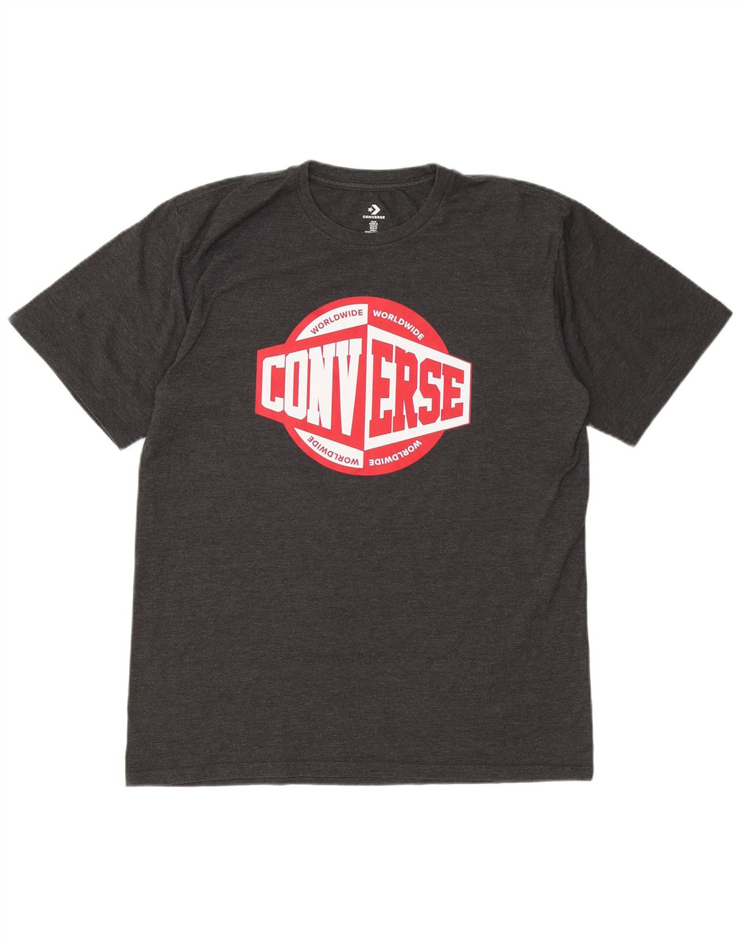 Camiseta gráfica masculina CONVERSE cinza médio