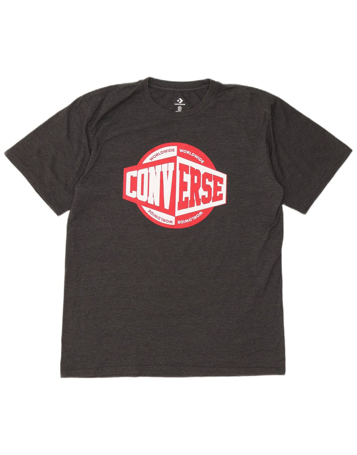 Camiseta gráfica masculina CONVERSE cinza médio