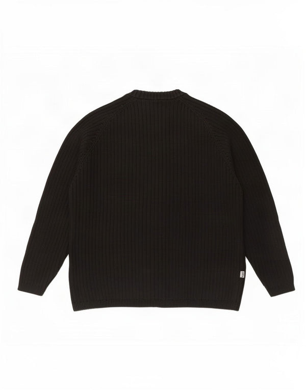 Jep's Womens Crew Neck Jumper Sweater UK 20 2XL Black Cotton