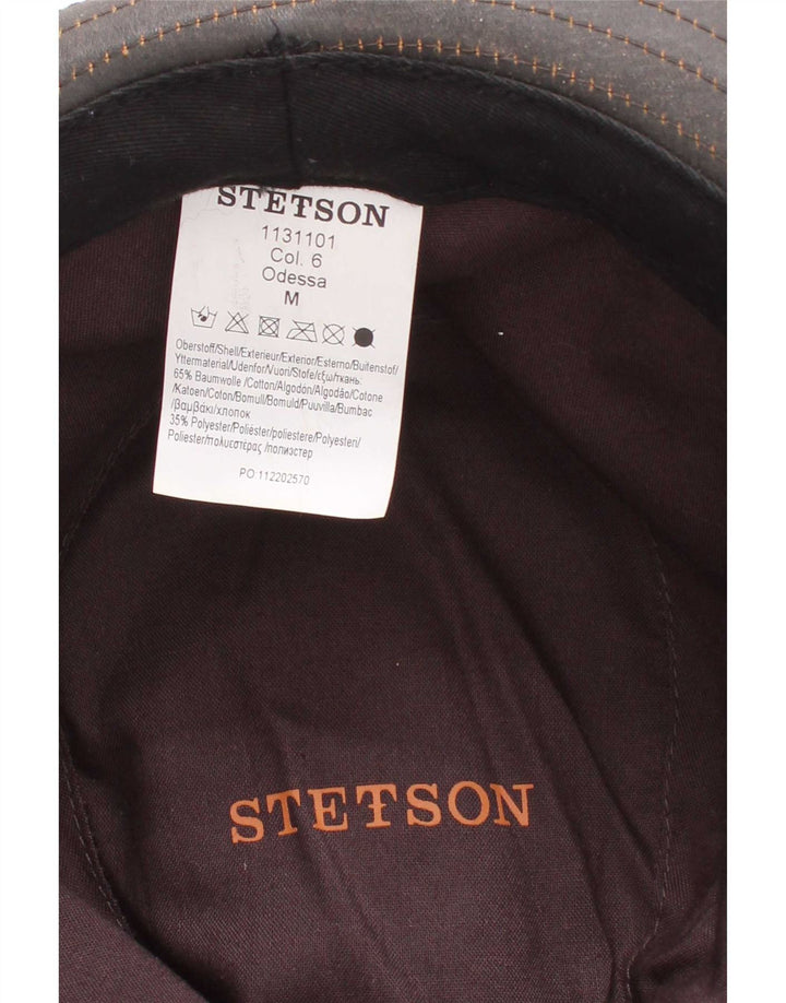 Chapéu Fedora Masculino de Algodão Encerado Stetson Marrom Médio